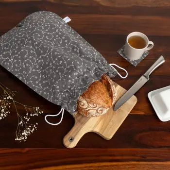 Wrapáček XL šedý s ornamentem s chlebem